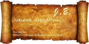 Jakubek Bibiána névjegykártya